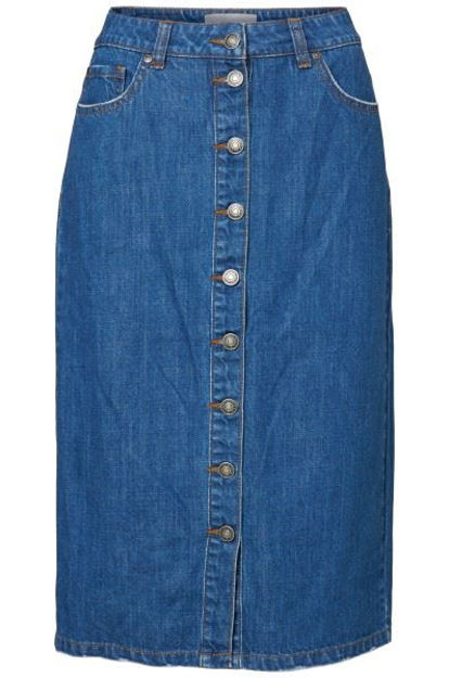 VMAbrigel hw calf denim skirt topfashion