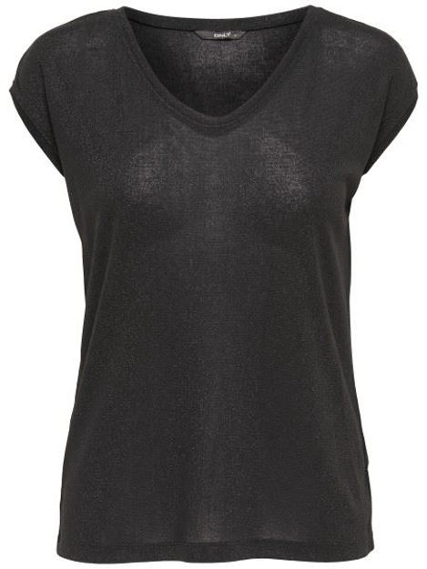 ONLSilvery s/s v neck lurex noos topfashion