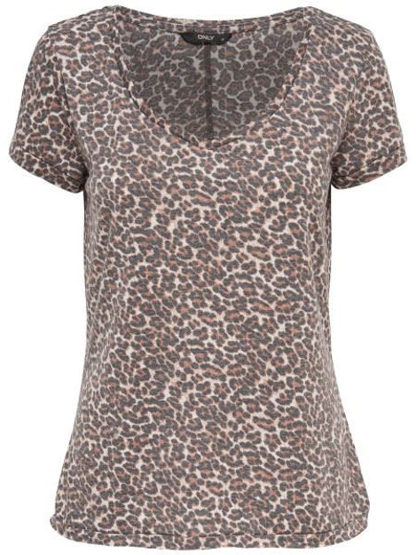 ONLTruly s/s leo v-neck topfashion