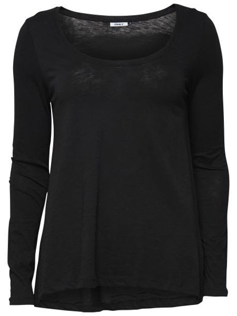 Gold ls o-neck top topfashion