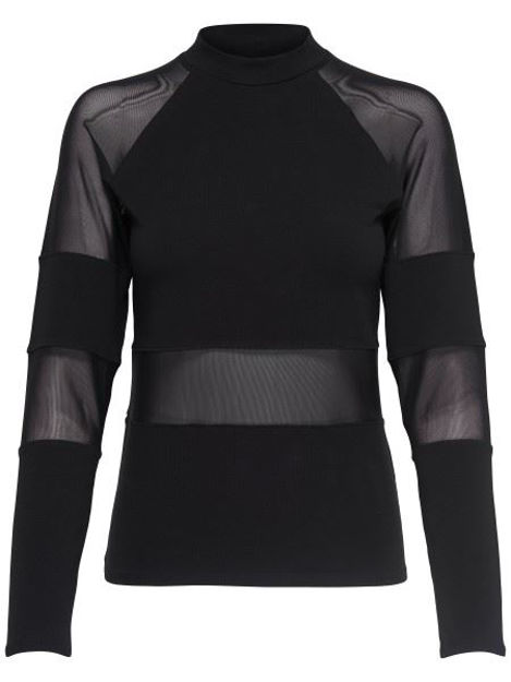 ONLlina mesh l/s top Topfashion