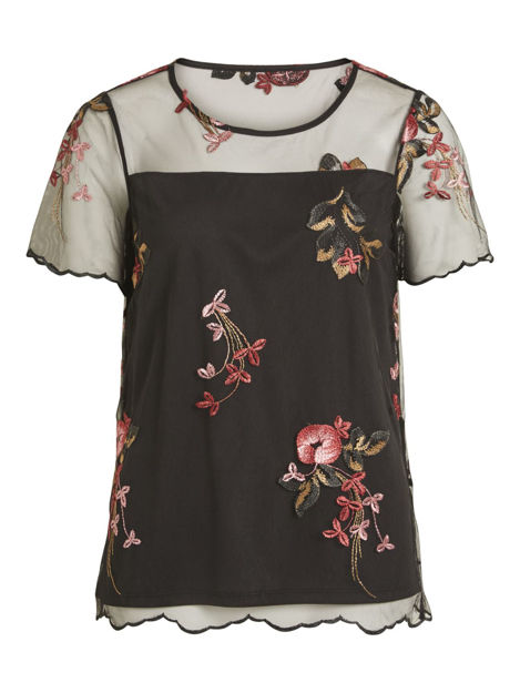 VIperno s/s embroidery top