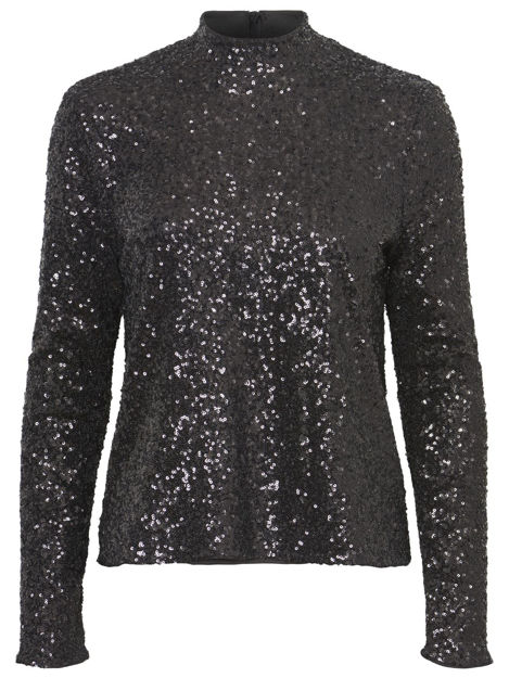 VMSPARKLY LS HIGHNECK TOP