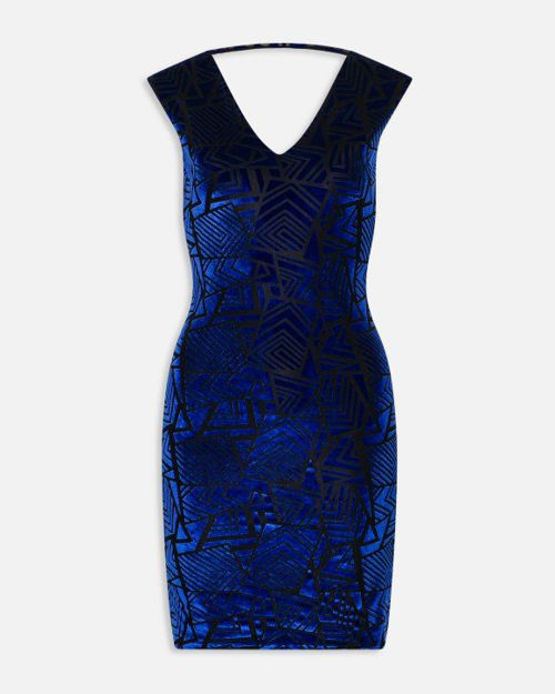 blå og sort kjole