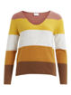 VIkatay knit-v-neck stripe.