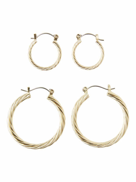 PCJULIE 2-PACK HOOP EARRINGS