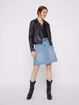 pclou hw denim skirt.