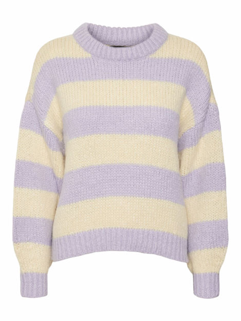 VMNEWWINE LS STRIPE O - NECK