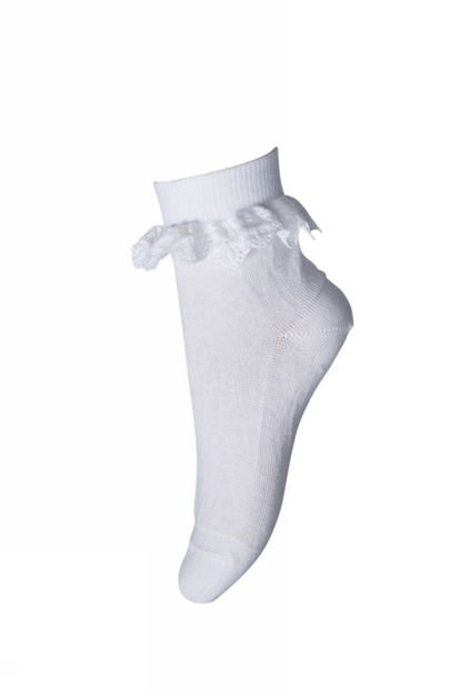 Cotton socks with lace
