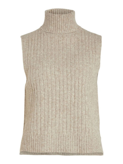 VIIRINA ROLLNECK S/L RIB KNIT VEST