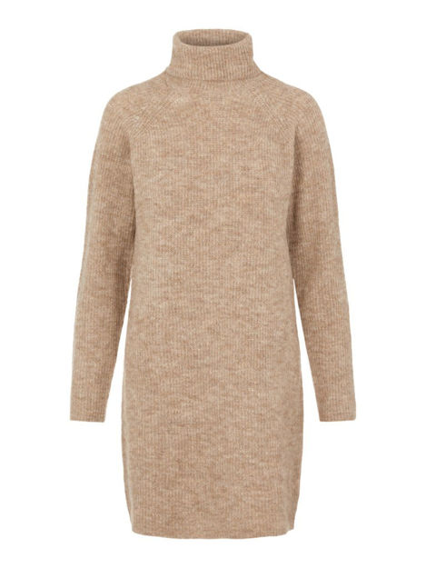 PCELLEN LS HIGH NECK KNIT DRESS