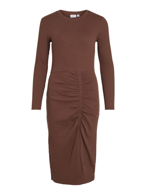 Viribena l/S split midi dress.