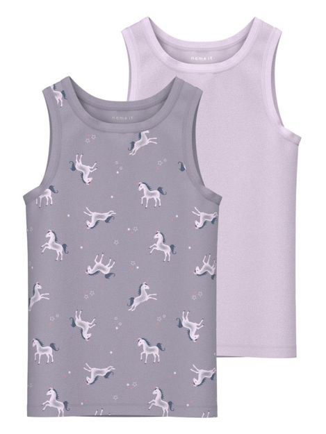 NMFTANK TOP 2P LAVENDER UNICORN NOOS