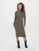 VMARIA LS HIGH-NECK CALF DRESS