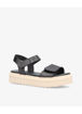 sorte sandaler.