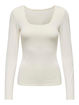 ONLEA L/S 2 WAY DEEP NECK TOP JRS NOOS