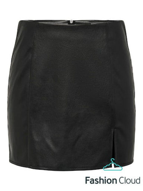 ONLLENI FAUX LEATHER SLIT SKIRT