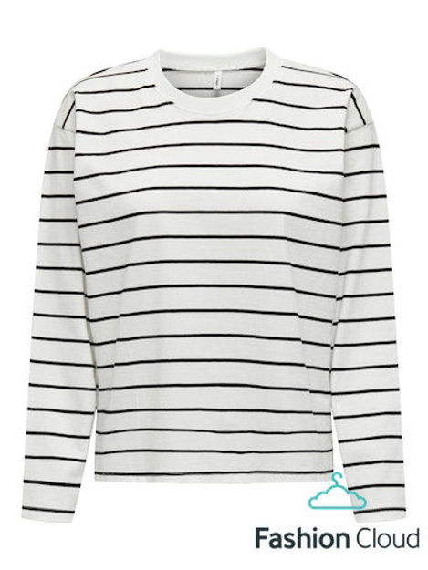 ONLLAURA L/S BOXY STRIPE TOP JRS