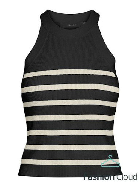 VMSABA RIB SL O - NECK TOP GA NOOS