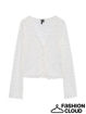 VWDEA LS LACE BUTTON TOP